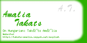 amalia takats business card